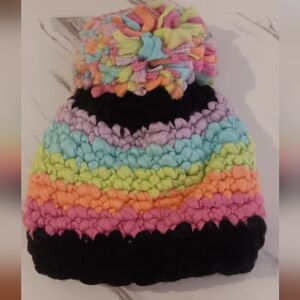 Childrens Place Colorful Knit Pom-Pom Beanie for Kids
